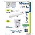 Multicontacto de barra 2 entradas 2 USB Surtek