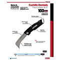 Cuchillo de acero inoxidable con mango acero de 8", para linóleo Urrea