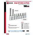 Juego de dados combinados para caliper de freno, 9 piezas Urrea
