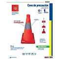 Cono de precaución plegable con banda reflejante, 45 cm Surtek