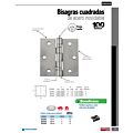 Paq c/10 Bisagra cuadrada con baleros de acero inoxidable 3" x 3" Proforza