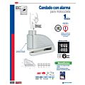 Candado con alarma para freno de disco para motocicleta, llave bancaria Lock
