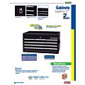 Gabinete móvil color negro superior 6 gavetas 26" Surtek