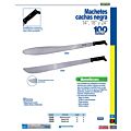 Machete troquelado con mango negro recto 14" Surtek