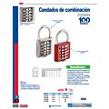 Candado de combinación, rojo, 40 mm Lock