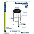 Banco para mecánico acolchonado, 770 mm Surtek