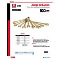 Juego de llaves combinadas de bronce-aluminio antichispa métricas, 12 puntas, 10 piezas Urrea