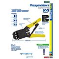 Pinza ponchadora modular 8" para conectores RJ45, RJ12, RJ9 Surtek