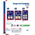 Juego de candados de latón largos 40 mm, llave estándar, 2 piezas Lock