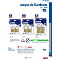 Juego de candados de latón largos 40 mm, llave estándar, 2 piezas Prolok