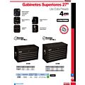 Gabinete superior 9 gavetas 27" negro serie X Urrea