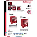 Gabinete fijo 6 gavetas 28" serie X Urrea