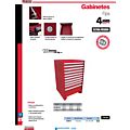 Gabinete fijo 10 gavetas 28" serie X Urrea