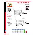 Carro utilitario de alambre 36" x 24" 3 niveles Urrea