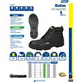 Botas de seguridad collarín doble con casquillo de acero #26.5 cm Foy
