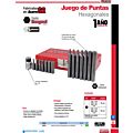 Juego de puntas hexagonales hexágono de 3/8" en pulgadas, con adaptador, 15 piezas Urrea