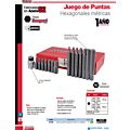 Juego de puntas hexagonales hexágono de 3/8" métricas, con adaptador, 15 piezas Urrea