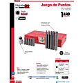 Juego de puntas bristol hexágono de 3/8" con adaptador y caja metálica, 11 piezas Urrea