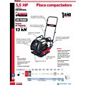 Placa compactadora a gasolina con motor de 4 tiempos 5.5 HP Urrea