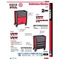 Gabinete móvil 4 gavetas 28" serie HD Urrea