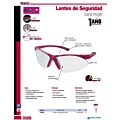 Paq c/12 Lentes de seguridad modelo Orión, transparentes con rosa Urrea