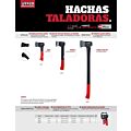 Hacha taladora de cabeza forjada en acero con mango de fibra de vidrio anti-impacto 28" Urrea