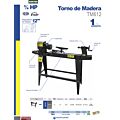 Torno para madera 12" 550 W 120 V, 2400 RPM Surtek