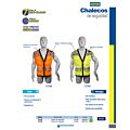 Chaleco de seguridad tipo supervisor cerrado de alta visibilidad naranja unitalla Surtek