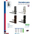 Cerradura clásica para puerta de aluminio función sencilla, gris, llave estándar Lock