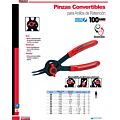 Paq c/3 Pinza para anillos de retención convertibles con mariposa .038 ángulo de 0° Urrea