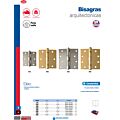 Paq c/3 Bisagra cuadrada arquitectónica con balero de acero níquel satinado 4.5" x 4.5" Lock