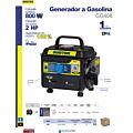 Generador a gasolina 800 W, 63 cc, voltaje de salida 120 V Surtek
