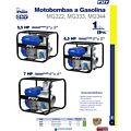 Motobomba a gasolina con diámetro de succión y descarga de 4x4", 7 HP Foy