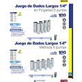 Juego de dados largos métricos cuadro de 1/4", 6 puntas, 9 piezas Surtek