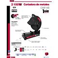 Cortadora de metales 14" 2100 W 127 V Urrea