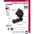 Cortadora de metales 14" 2200 W 127 V Urrea