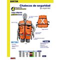 Chaleco de seguridad tipo supervisor abierto con reflejante naranja unitalla Surtek