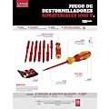 Juego de destornilladores con mango bimaterial y puntas intercambiables 1000 V, 10 piezas Urrea