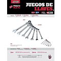 Juego de llaves combinadas pulido espejo de matraca flex en pulgadas, 12 puntas, 7 piezas Urrea