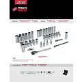 Juego de dados y accesorios cuadro de 3/8" combinado, 54 piezas Urrea