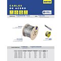Cable de acero con guardacabo recubrimiento PVC 1/4" x 76 m construcción de 7 x 19 Surtek