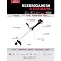 Desbrozadora a gasolina 17" 52 CC Urrea