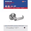 Manija tubular plana función entrada y recámara, níquel satinado, llave estándar, blíster Lock
