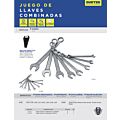 Juego de llaves combinadas satinadas métricas, 12 puntas, 8 piezas Surtek