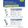 Rodaja de polipropileno blanca fija 3" Surtek