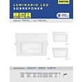 Luminario de LED de sobreponer cuadrado 6 W, luz fría Surtek