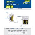 Cargador de pilas "AAA", "AA" y "9V" , con 4 pilas "AA" Surtek