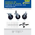 Repuestos de ruedas para cama para mecánico, 137066 Surtek