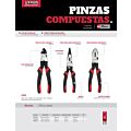 Pinza para electricista con mango bimaterial palanca compuesta de 7" corte diagonal Urrea