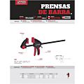 Prensa plástica de barra de 6" Quick Release Urrea